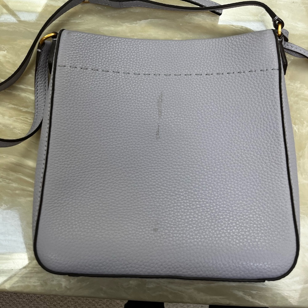 Tory Burch Lavender Pebbled Leather Crossbody Bag - Picture 3 of 5